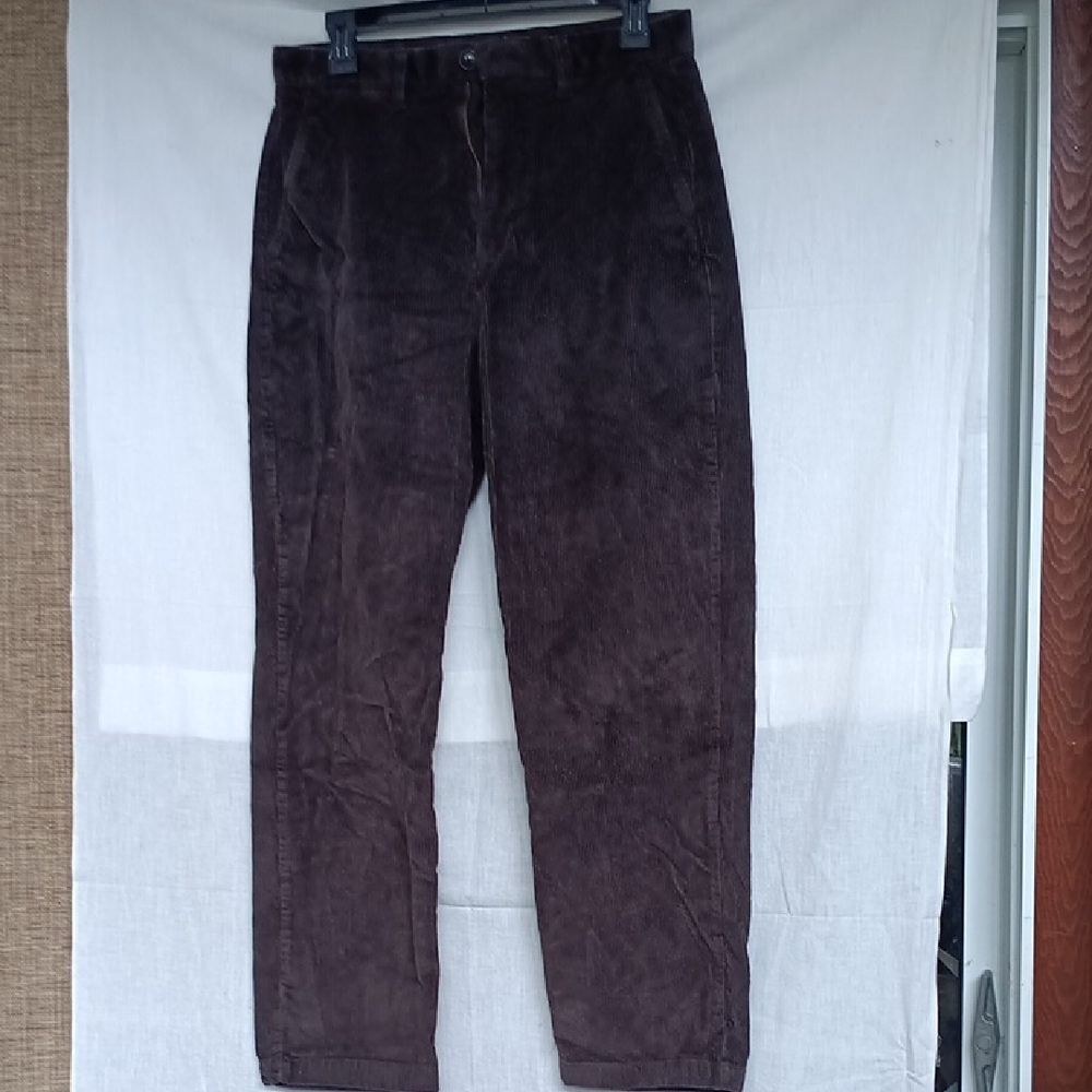 GAP Brown Corduroy Pants Straight-Leg High-Waisted